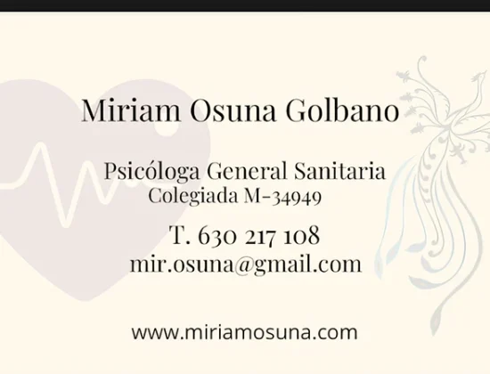 Miriam Osuna Golbano, Psicólogo