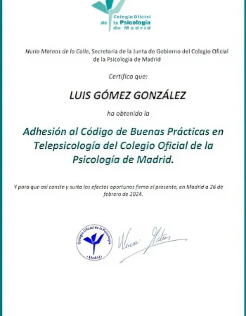 Psicólogo Luis Gómez González